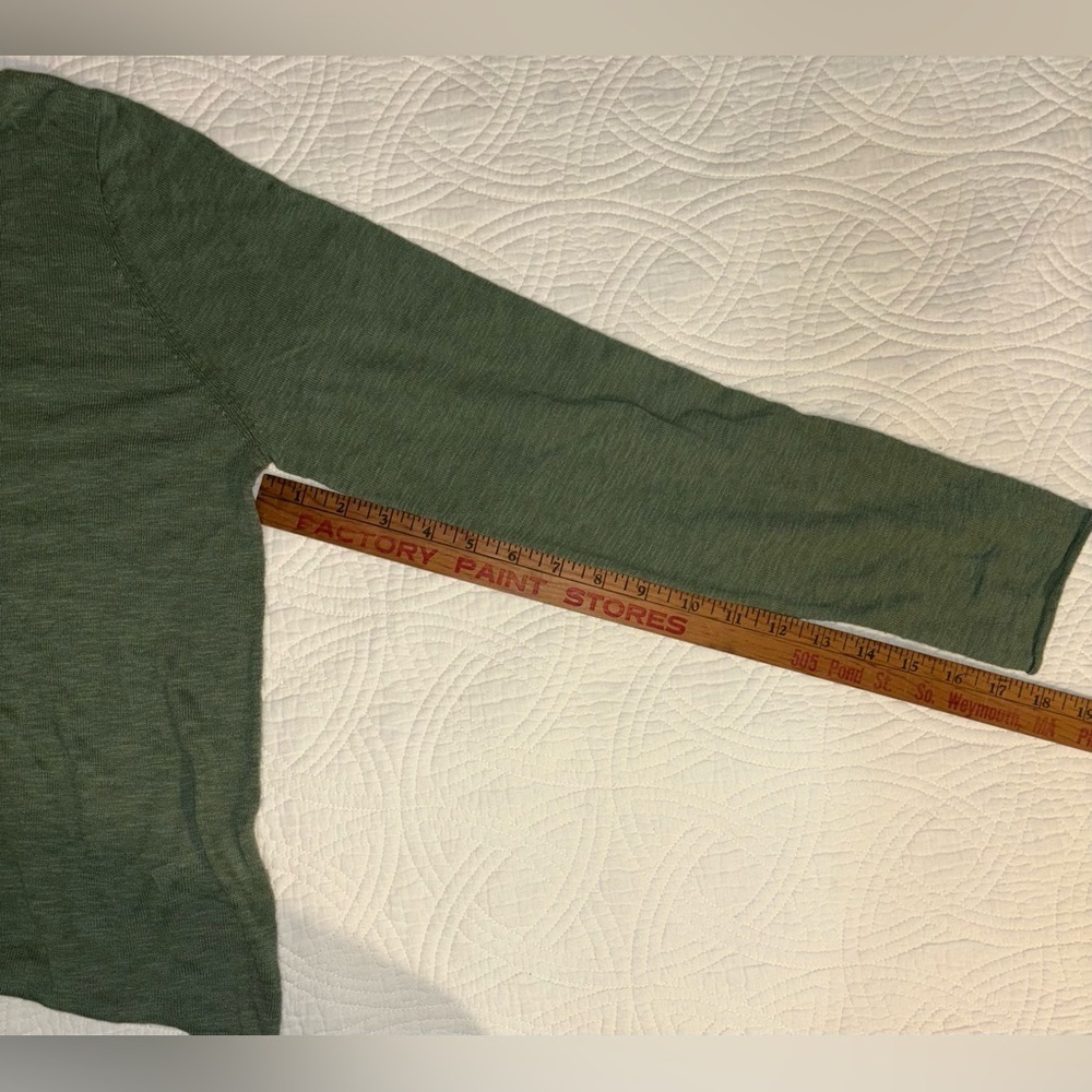 Mododoc Knit Cotton Boatneck Fine Sweater Small New with Tags Olive Green - Picture 5 of 6
